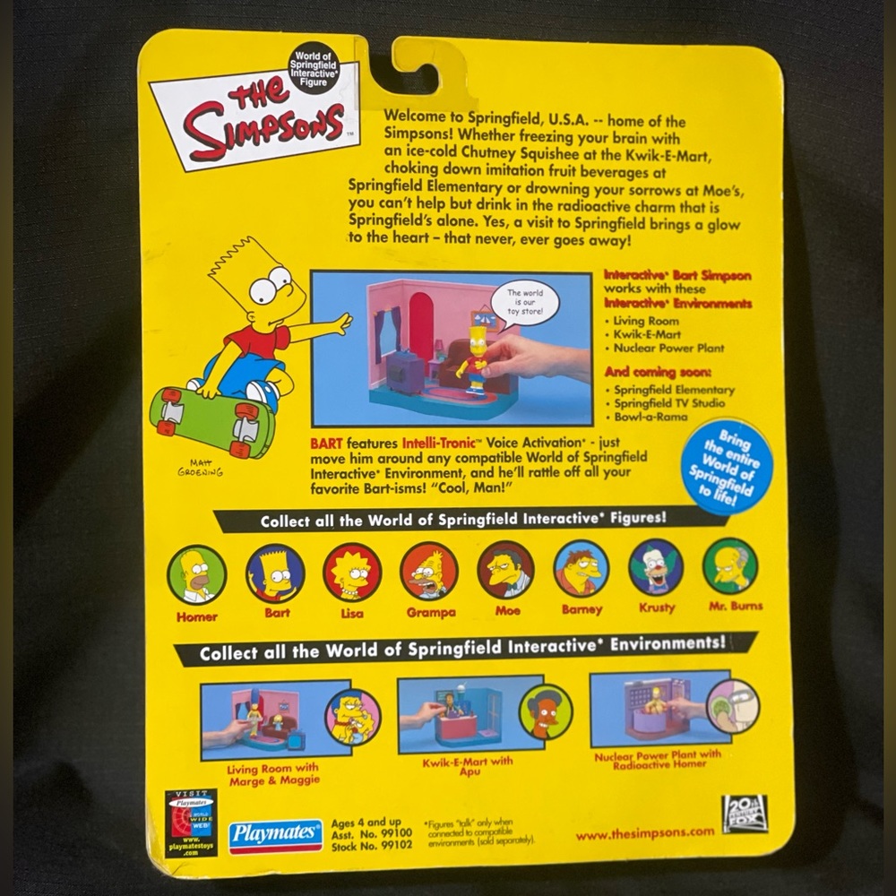 2000 The Simpsons BART SIMPSON World of Springfield Interactive Figure - Picture 2 of 2
